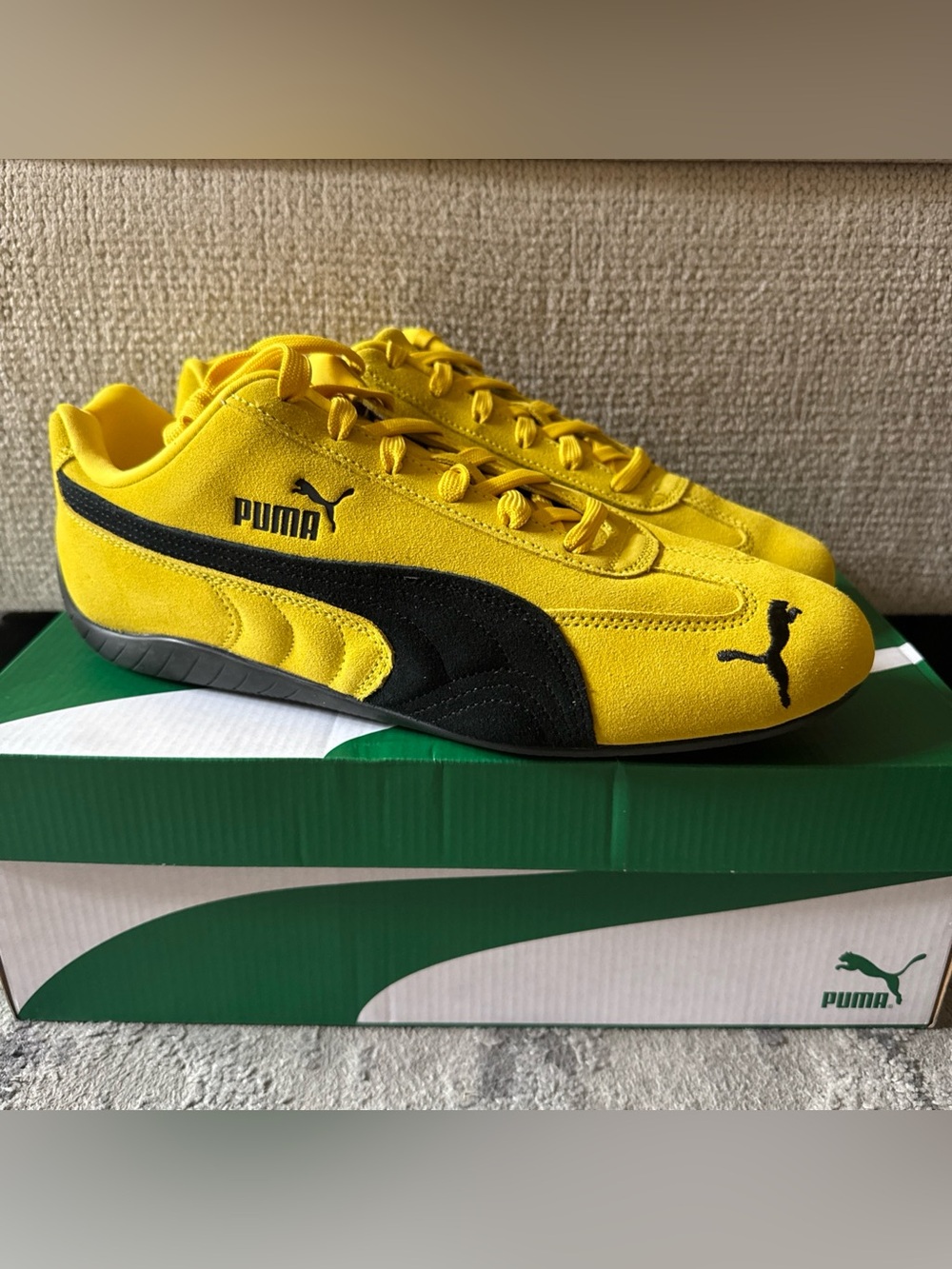 PUMA Speedcat Og Lace Up  Mens Yellow Sneakers Casual Shoes 39884619 Sz 10 US